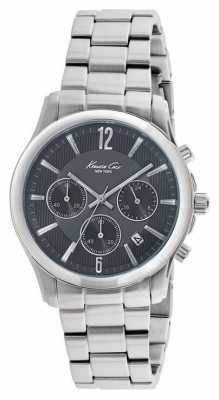 Kenneth Cole Mens Stainless Steel Chronograph Black Dial KC10022070 Kenneth Cole Mens Stainless Steel Chronograph Black Dial KC10022070