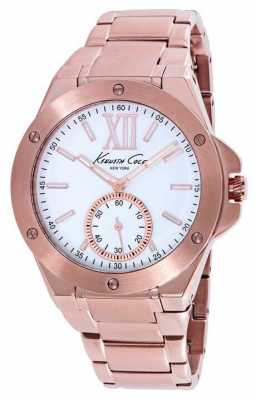 Kenneth Cole Womens Rose Gold PVD Plated White Dial KC10020842 Kenneth Cole Womens Rose Gold PVD Plated White Dial KC10020842