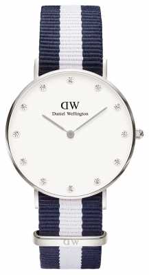 Daniel Wellington Womens Classy Glasgow 34mm Navy White Strap DW00100082 Daniel Wellington Womens Classy Glasgow 34mm Navy White Strap DW00100082