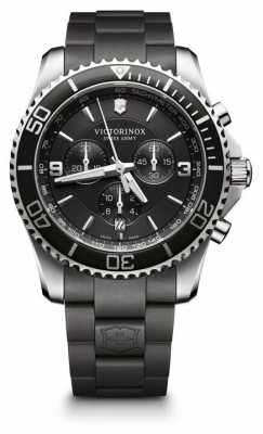 Victorinox Swiss Army Mens Maverick Chronograph Black Rubber Strap 241696 Victorinox Swiss Army Mens Maverick Chronograph Black Rubber Strap 241696