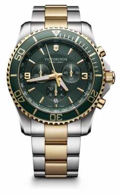 Victorinox Swiss Army Mens Maverick Chronograph Two Tone 241693 Victorinox Swiss Army Mens Maverick Chronograph Two Tone 241693