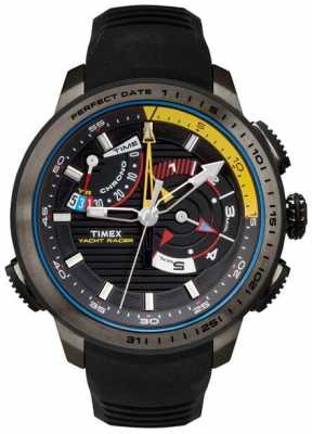 Timex Mens Intelligent Quartz Yacht Black Rubber TW2P44300 Timex Mens Intelligent Quartz Yacht Black Rubber TW2P44300