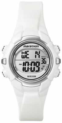 Timex Digital Mid Marathon White Watch T5K806 Timex Digital Mid Marathon White Watch T5K806