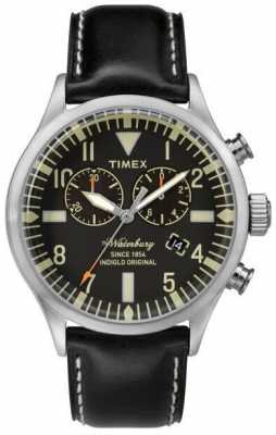 Timex Mens The Waterbury Chronograph Black TW2P64900 Timex Mens The Waterbury Chronograph Black TW2P64900