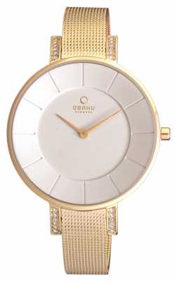 Obaku Womens Slip PVD Gold Plate Mesh V158LEGIMG Obaku Womens Slip PVD Gold Plate Mesh V158LEGIMG