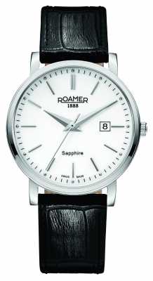 Roamer Mens Classic Line Black Leather Strap 709856412507 Roamer Mens Classic Line Black Leather Strap 709856412507