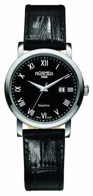Roamer Womens Classic Line Black Leather Strap 709844415207 Roamer Womens Classic Line Black Leather Strap 709844415207