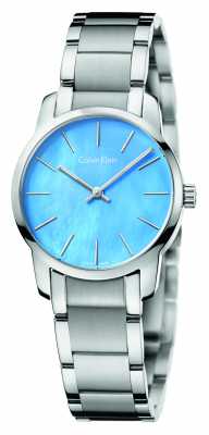 Calvin Klein Womens City Blue Mother Of Pearl Dial K2G2314X Calvin Klein Womens City Blue Mother Of Pearl Dial K2G2314X
