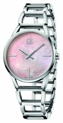 Calvin Klein Womens Stately Stainless Steel Pink Dial K3G2312E Calvin Klein Womens Stately Stainless Steel Pink Dial K3G2312E