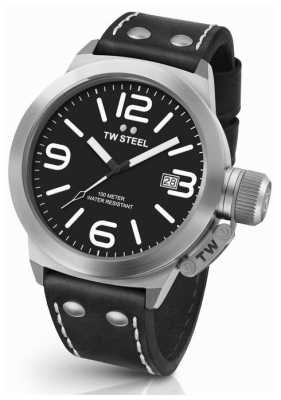 TW Steel Mens Canteen 45mm Black Leather Strap CS1 TW Steel Mens Canteen 45mm Black Leather Strap CS1