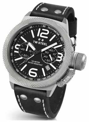 TW Steel Mens Canteen 50mm Chrono Black Leather Strap CS4 TW Steel Mens Canteen 50mm Chrono Black Leather Strap CS4