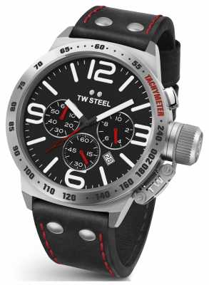 TW Steel Mens Canteen 45mm Chrono Black Leather Strap CS9 TW Steel Mens Canteen 45mm Chrono Black Leather Strap CS9
