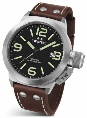TW Steel Mens Canteen 45mm Brown Leather Strap CS21 TW Steel Mens Canteen 45mm Brown Leather Strap CS21