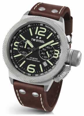 TW Steel Mens Canteen 45mm Chrono Brown Leather Strap CS23 TW Steel Mens Canteen 45mm Chrono Brown Leather Strap CS23