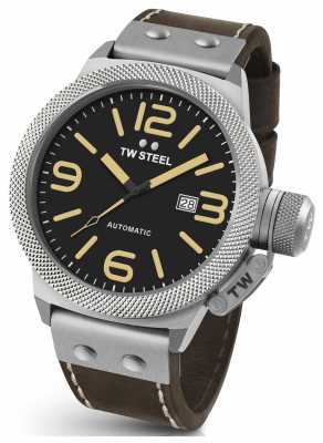 TW Steel Mens Canteen 50mm Automatic Leather Strap CS36 TW Steel Mens Canteen 50mm Automatic Leather Strap CS36