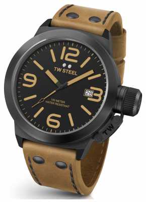 TW Steel Mens Canteen 50mm Brown Leather Strap CS42 TW Steel Mens Canteen 50mm Brown Leather Strap CS42