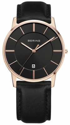 Bering Mens Classic, Rose Gold, Black Dial 13139-466 Bering Mens Classic, Rose Gold, Black Dial 13139-466