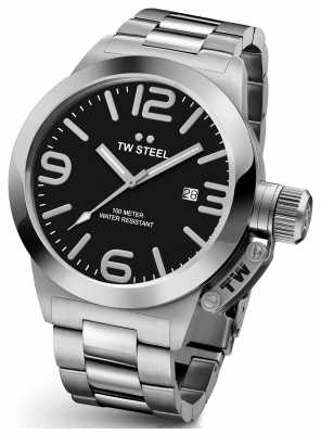 TW Steel Mens Canteen 45mm Stainless Steel Black Dial CB1 TW Steel Mens Canteen 45mm Stainless Steel Black Dial CB1