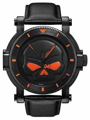 Harley Davidson Mens Black Willie G Skull Watch 78A114 Harley Davidson Mens Black Willie G Skull Watch 78A114