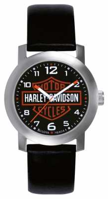 Harley Davidson Mens Black Leather Strap Watch 76A04 Harley Davidson Mens Black Leather Strap Watch 76A04
