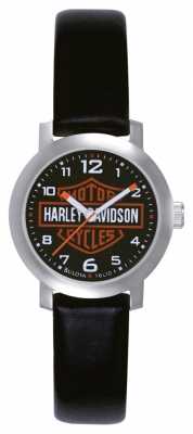 Harley Davidson Womens Black Leather Strap Watch 76L10 Harley Davidson Womens Black Leather Strap Watch 76L10
