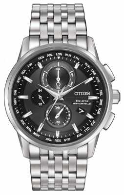 Citizen Mens World Chrono A-T Radio Controlled Stainless Steel AT8110-53E Citizen Mens World Chrono A-T Radio Controlled Stainless Steel AT8110-53E