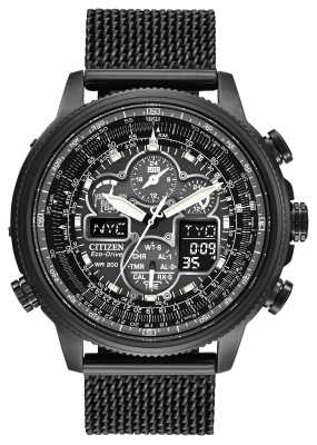 Citizen Navihawk A-T Black IP Plated Eco-Drive Radio Controlled JY8037-50E Citizen Navihawk A-T Black IP Plated Eco-Drive Radio Controlled JY8037-50E