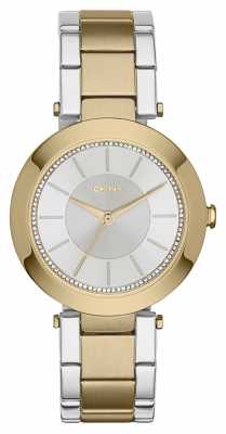 DKNY Womens Stanhope 2.0 Two Tone Silver Dial NY2334 DKNY Womens Stanhope 2.0 Two Tone Silver Dial NY2334