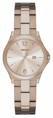 DKNY Womens Parsons Beige Gold PVD Plated NY2368 DKNY Womens Parsons Beige Gold PVD Plated NY2368