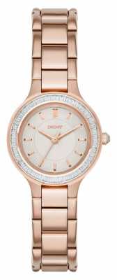 DKNY Womens Chambers Stone Set Rose Gold PVD NY2393 DKNY Womens Chambers Stone Set Rose Gold PVD NY2393