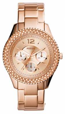 Fossil Womens Stella Rose Gold PVD Plated ES3590 Fossil Womens Stella Rose Gold PVD Plated ES3590