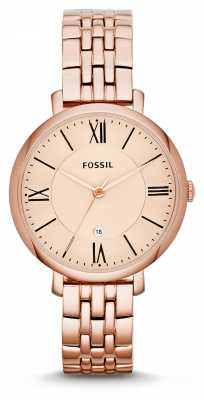 Fossil Womens Jacqueline Rose Gold PVD Plated ES3435 Fossil Womens Jacqueline Rose Gold PVD Plated ES3435