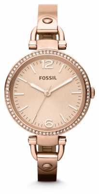 Fossil Womens Georgia Rose Gold PVD Plated ES3226 Fossil Womens Georgia Rose Gold PVD Plated ES3226