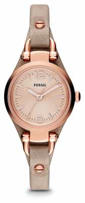 Fossil Womens Georgia Rose Gold PVD Plated Leather ES3262 Fossil Womens Georgia Rose Gold PVD Plated Leather ES3262