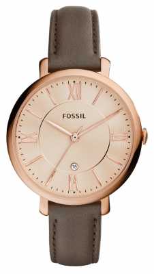 Fossil Womens Jacqueline Rose Gold PVD Leather ES3707 Fossil Womens Jacqueline Rose Gold PVD Leather ES3707