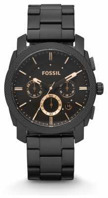 Fossil Mens Machine Black PVD Plated FS4682 Fossil Mens Machine Black PVD Plated FS4682