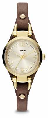 Fossil Womens Georgia Gold PVD Plated Leather ES3264 Fossil Womens Georgia Gold PVD Plated Leather ES3264