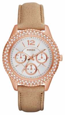 Fossil Womens Stella Rose Gold PVD Leather ES3816 Fossil Womens Stella Rose Gold PVD Leather ES3816