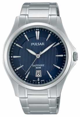 Pulsar Mens Stainless Steel Blue Dial PS9385X1 Pulsar Mens Stainless Steel Blue Dial PS9385X1