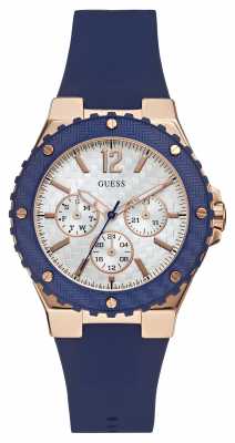 Guess Womens Overdrive Blue Rubber Strap W0149L5 Guess Womens Overdrive Blue Rubber Strap W0149L5
