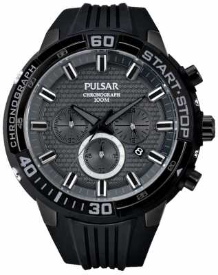 Pulsar Mens X Chronograph Black Rubber Strap PT3699X1 Pulsar Mens X Chronograph Black Rubber Strap PT3699X1