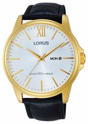 Lorus Mens Black Leather Strap Silver Dial RXN16DX9 Lorus Mens Black Leather Strap Silver Dial RXN16DX9