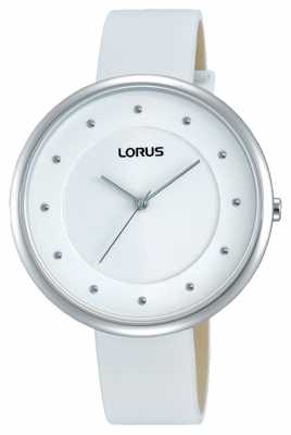 Lorus Womens White Leather Strap White Dial RG295JX9 Lorus Womens White Leather Strap White Dial RG295JX9