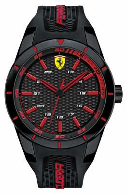 Scuderia Ferrari Red Rev Black Silicone Strap Black red Dial 0830245 Scuderia Ferrari Red Rev Black Silicone Strap Black red Dial 0830245