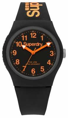 Superdry Mens Urban Black Rubber Strap Black Dial SYG164B Superdry Mens Urban Black Rubber Strap Black Dial SYG164B
