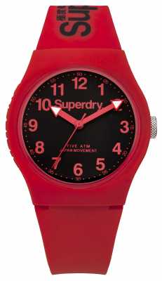 Superdry Mens Urban Red Strap Black Dial SYG164RB Superdry Mens Urban Red Strap Black Dial SYG164RB
