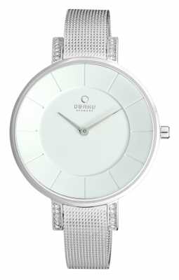 Obaku Womens Stainless Steel Mesh Silver Dial V158LECIMC Obaku Womens Stainless Steel Mesh Silver Dial V158LECIMC