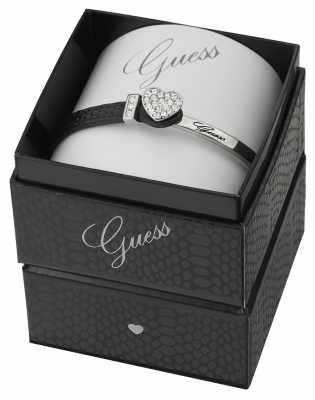 Guess Colour Chic Stainless Steel And Black Leather UBS91307 Guess Colour Chic Stainless Steel And Black Leather UBS91307