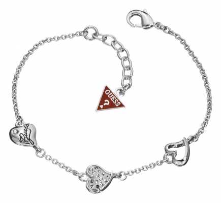 Guess Womens Triple Heart Station Stainless Steel UBB81103 Guess Womens Triple Heart Station Stainless Steel UBB81103