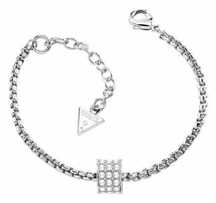 Guess Womens Silver Pave Bead G Rounds Bracelet UBB21576-S Guess Womens Silver Pave Bead G Rounds Bracelet UBB21576-S